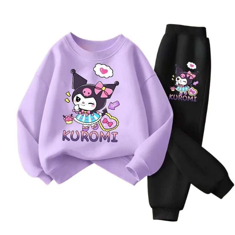 Spring Autumn Children's Clothing Sets Girls Cartoon Print S