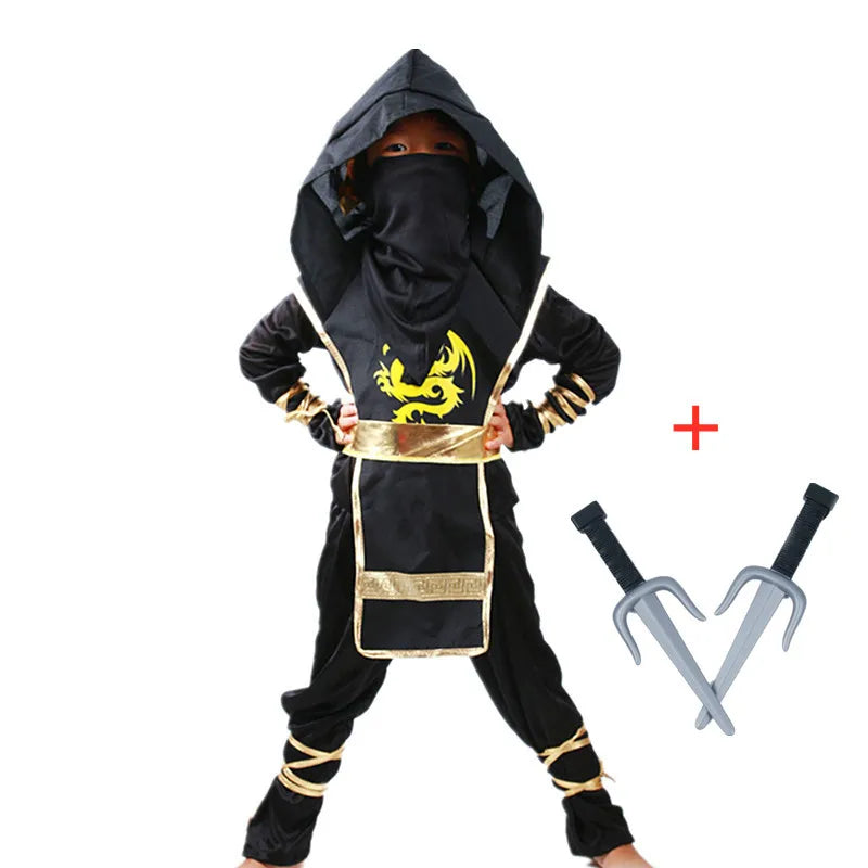 Kids Ninja Costume Set – Complete with Mask & Stars