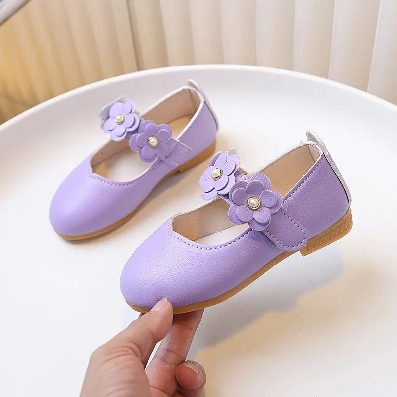 Spring Autumn Little Girls Ballet Shoes Sweet Chic Kids Prin