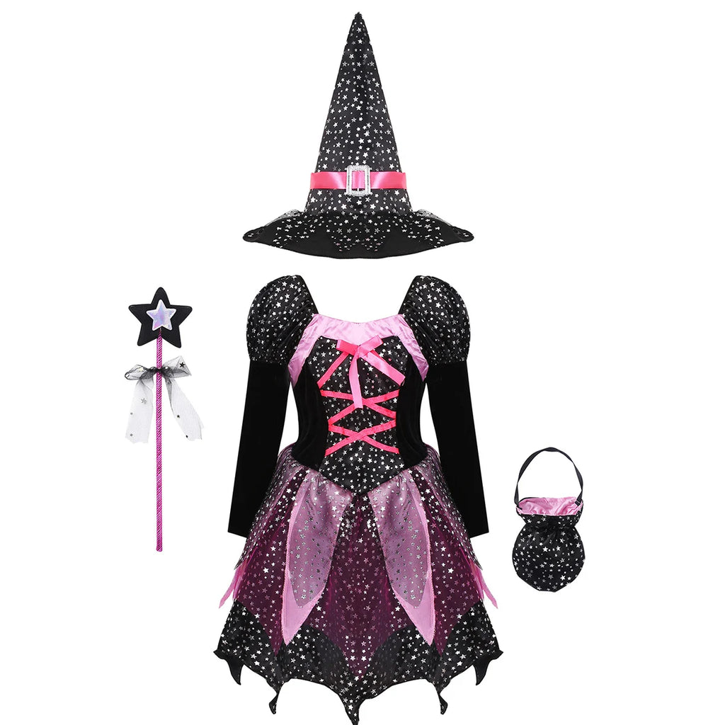 Witch Fancy Dress Costume Set for Kids