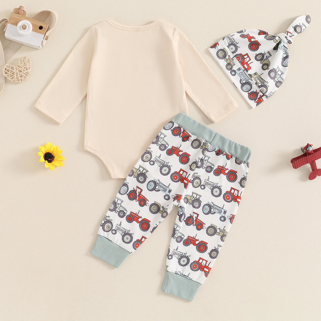 Citgeett Summer Infant Baby Boys Pants Set Long Sleeve Embro