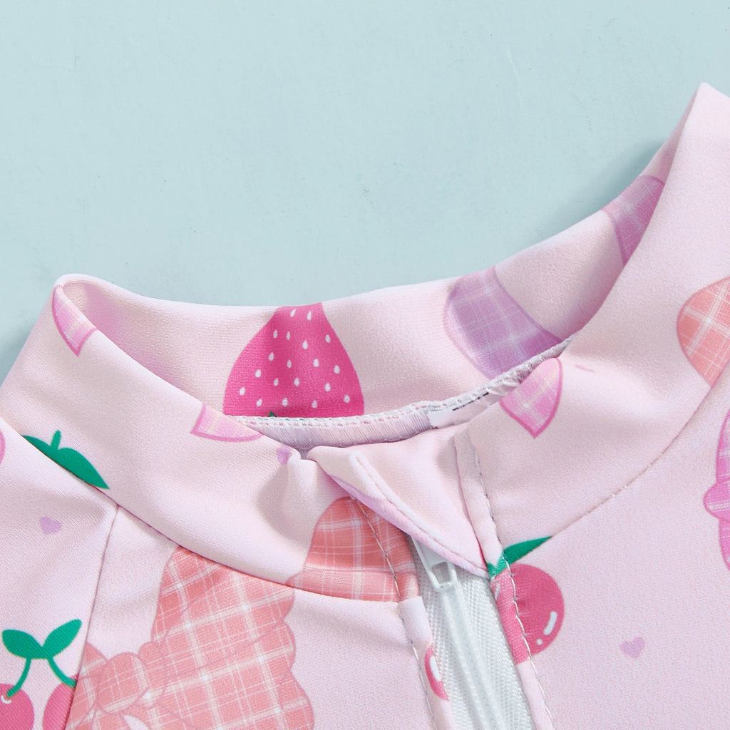 Summer Baby Girls Beacwear Princess Toddler Infant Rash Guar