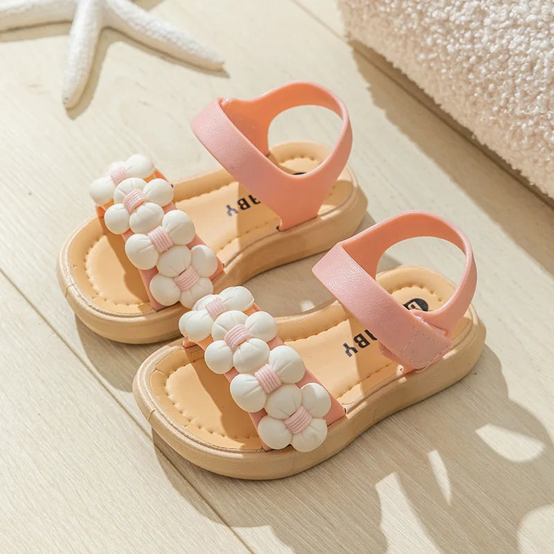 Summer Child Slippers Soft Soled Baby Kids Buckle Sandals Gi