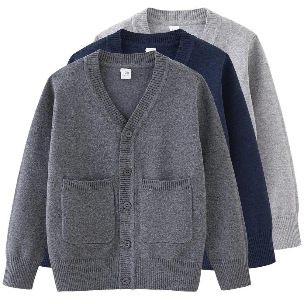 3 to 13 Years Navy Blue Sweater For Boys Children Outerwear