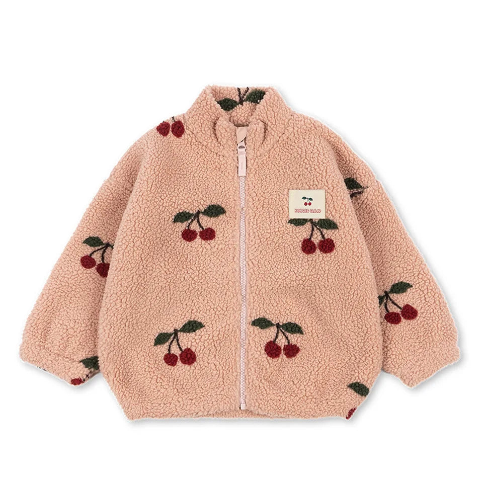 2026 KS Winter Baby Boys Lambswool Cherry Jackets Autumn Kid
