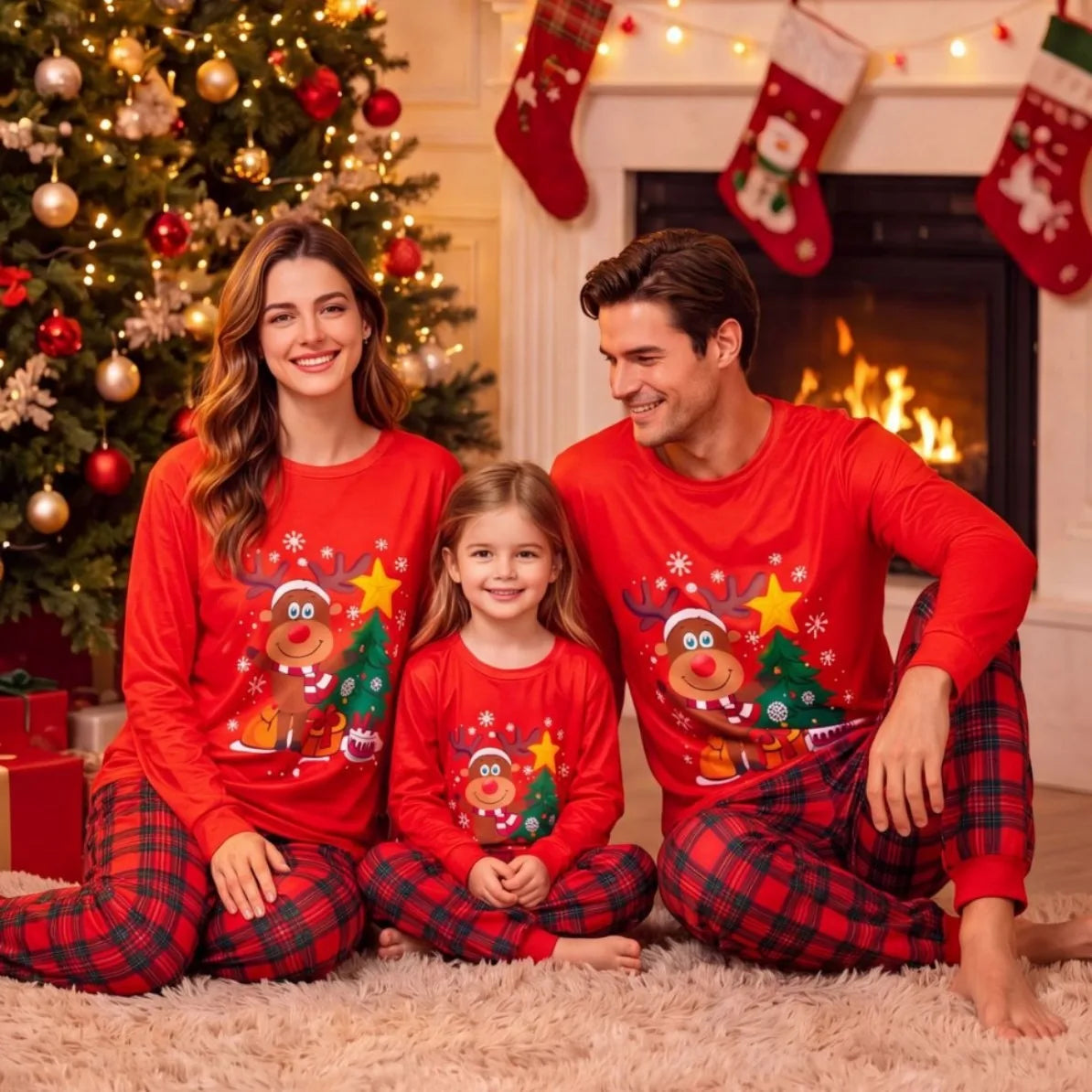 2026 Winter Holiday Outfits Christmas Pajamas Set for Family
