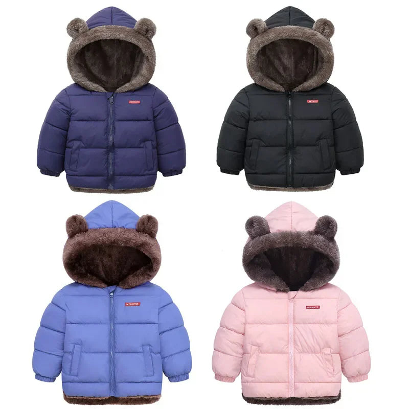 Kids Quilted Hooded Winter Coat | Warm Padded Jacket