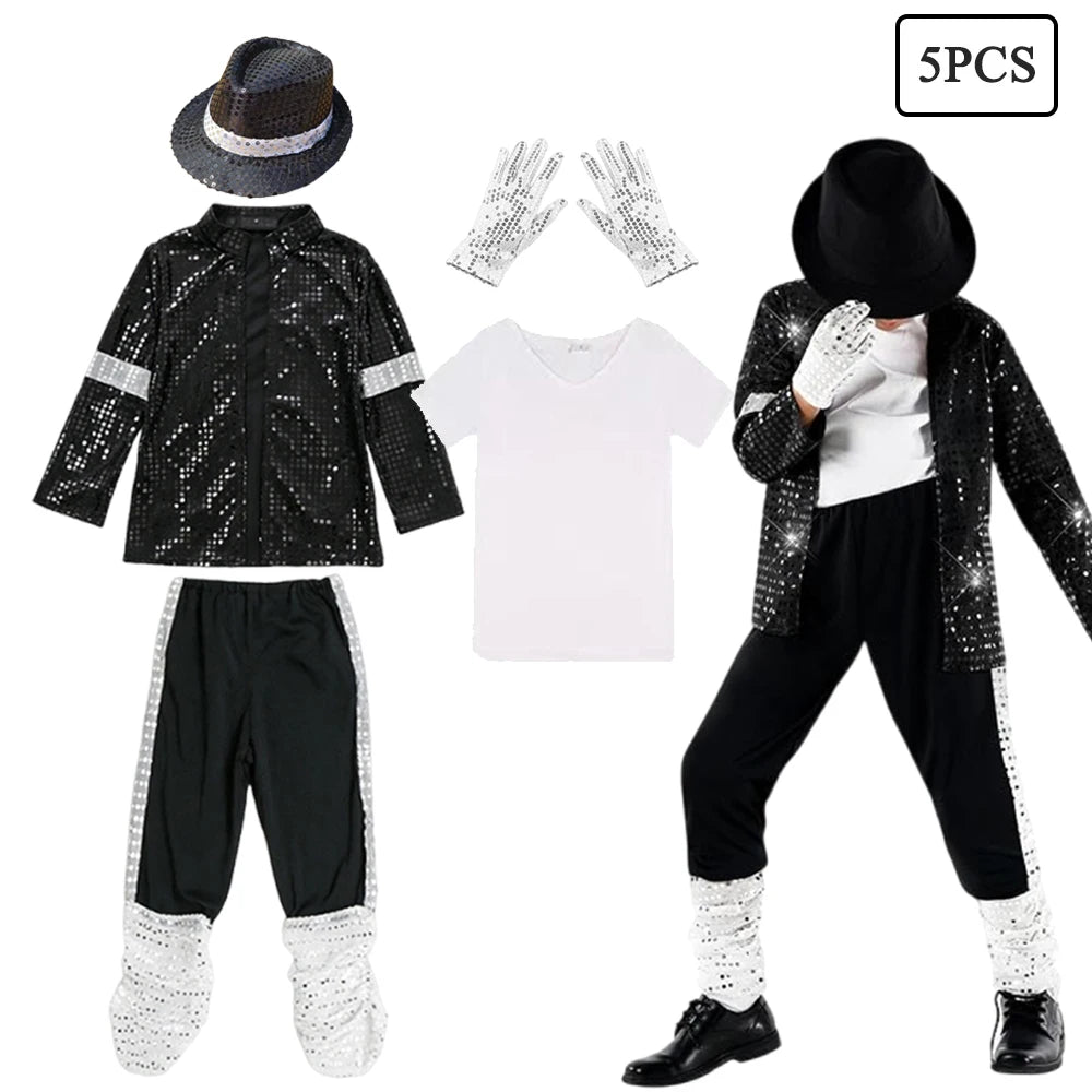 Kids Halloween Cosplay Outfit Boys Dance Show Performance Pa