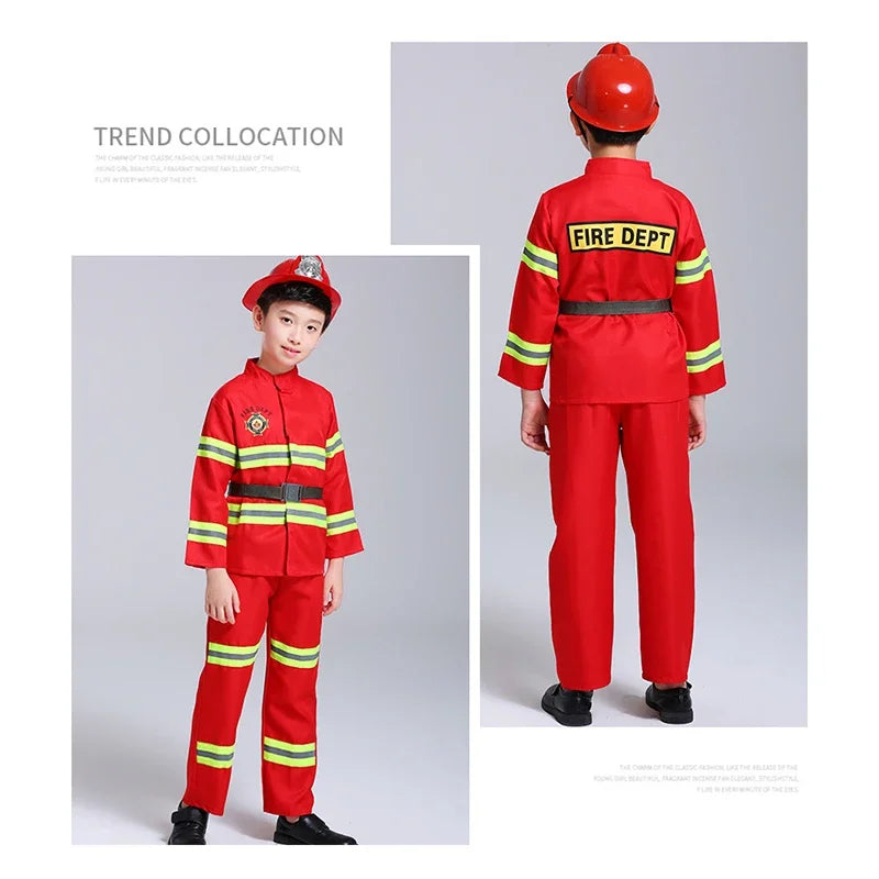 Kids Firefighter Costume – Role Play Uniform Set