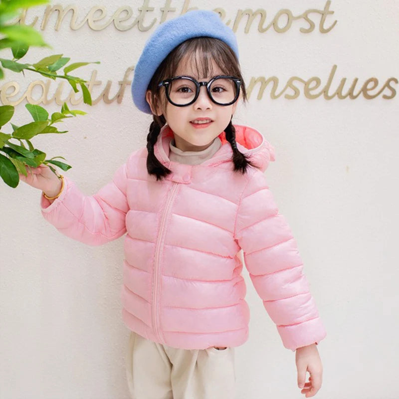 Hooded Lightweight Jackets Children Boys Girls Baby Coats Wi