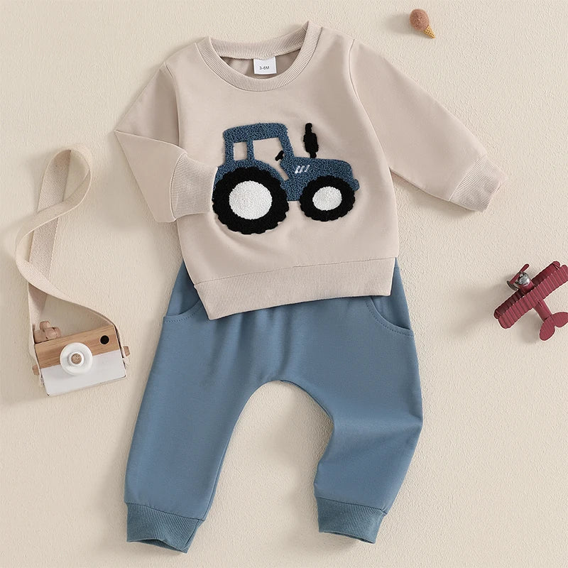 Embroidered Sweatshirt & Pants Set for Toddlers