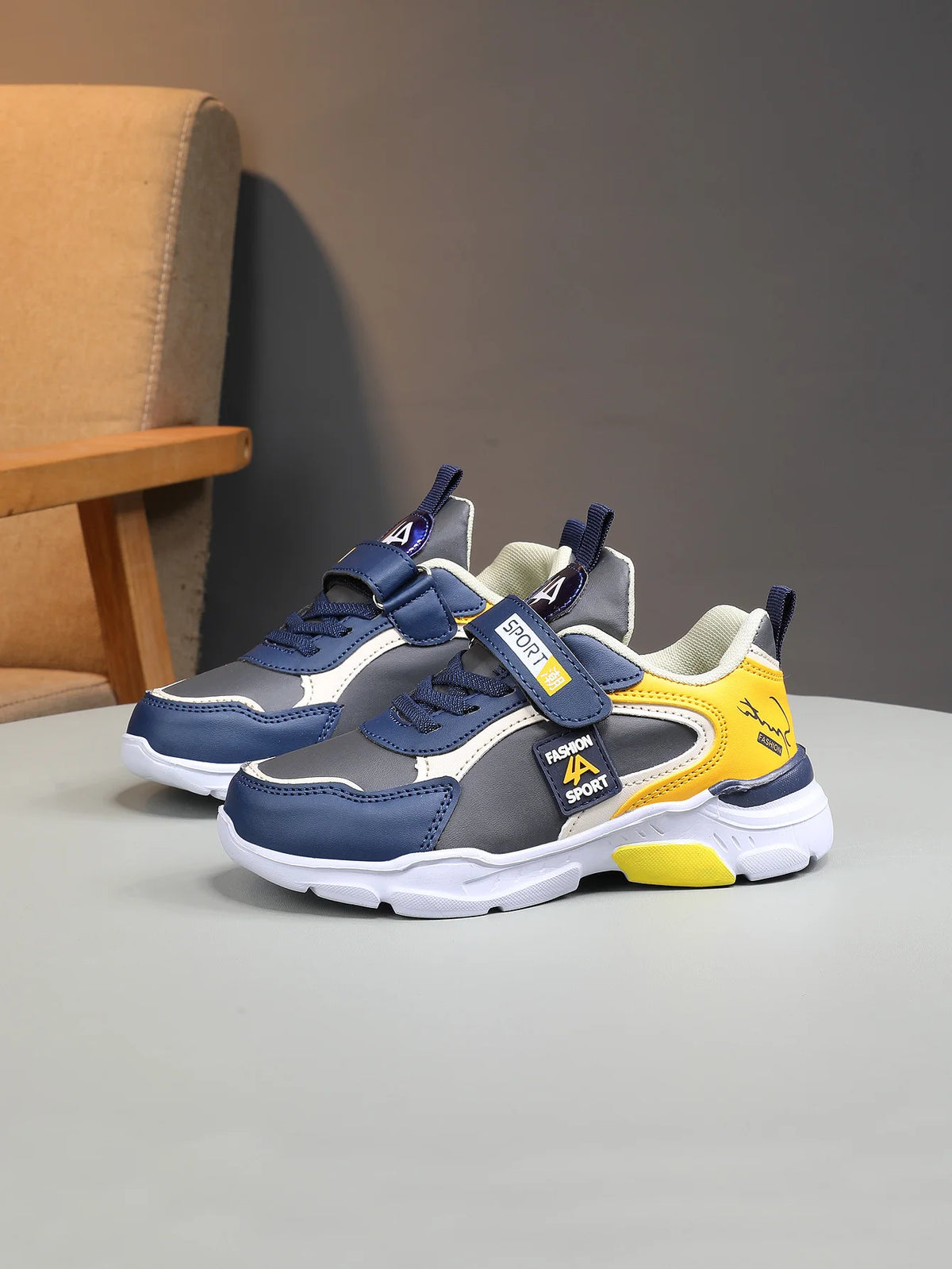 Boys' Leather Sports Shoes – Autumn/Winter
