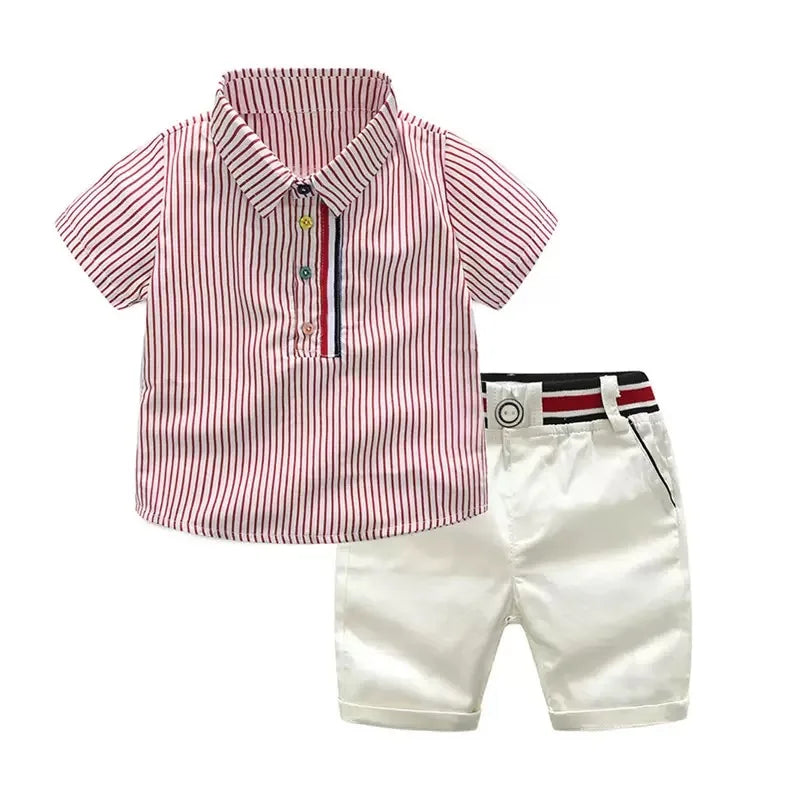 Boys cotton striped collar set | See:Saw Kids