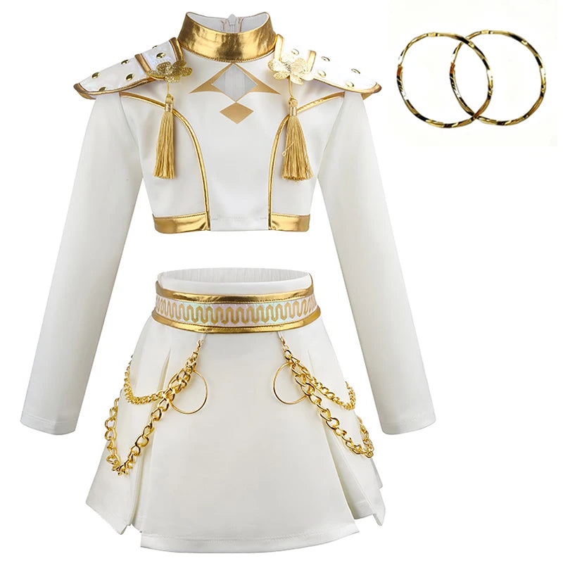 3PS Children's Girls Dance Performance Set Carnival Cosplay