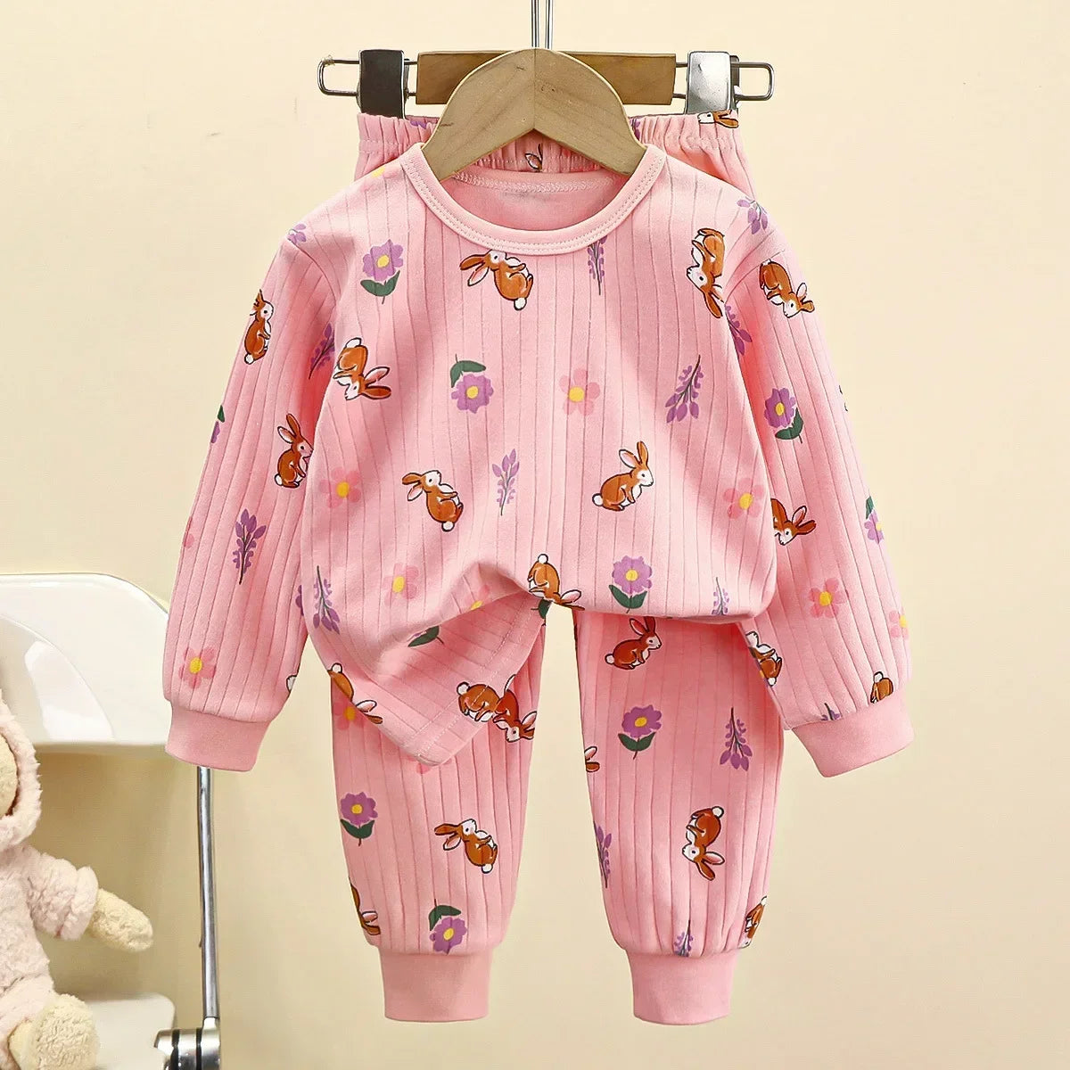 Cute Cartoon Cotton Pyjama Set for Kids