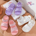 Girls' Shiny Star Outdoor Sandals Summer Printed Soft-Soled