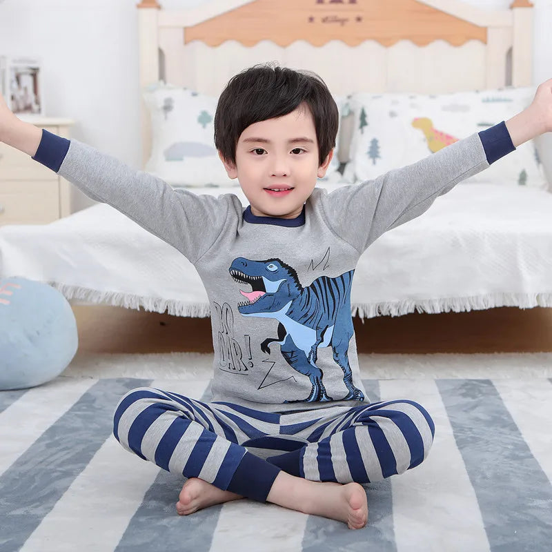 100% Cotton Pajamas Kids Girl Winter Pink Cat Teenager Girls
