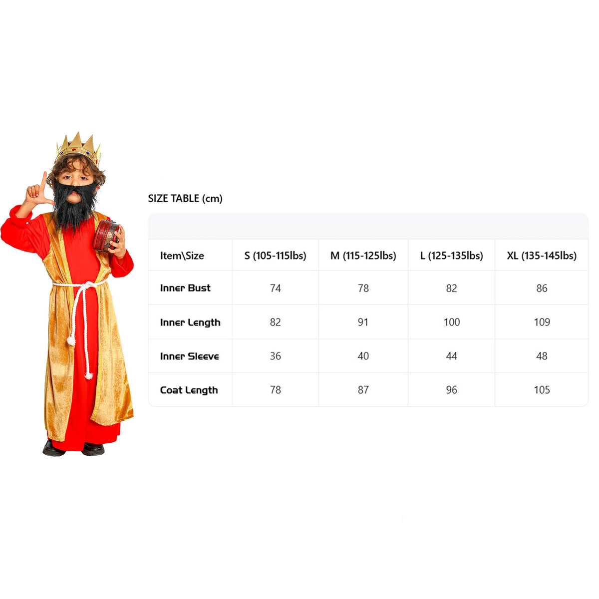 Shepherd King Fancy Dress Robe & Crown Set