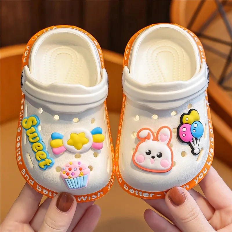 Kids Summer Sandals Hole Children's Shoes Slippers Soft Anti