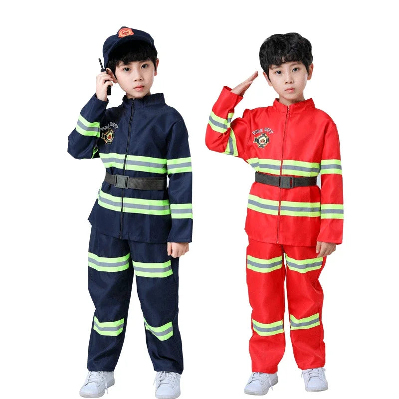 Kids Firefighter Costume – Role Play Uniform Set