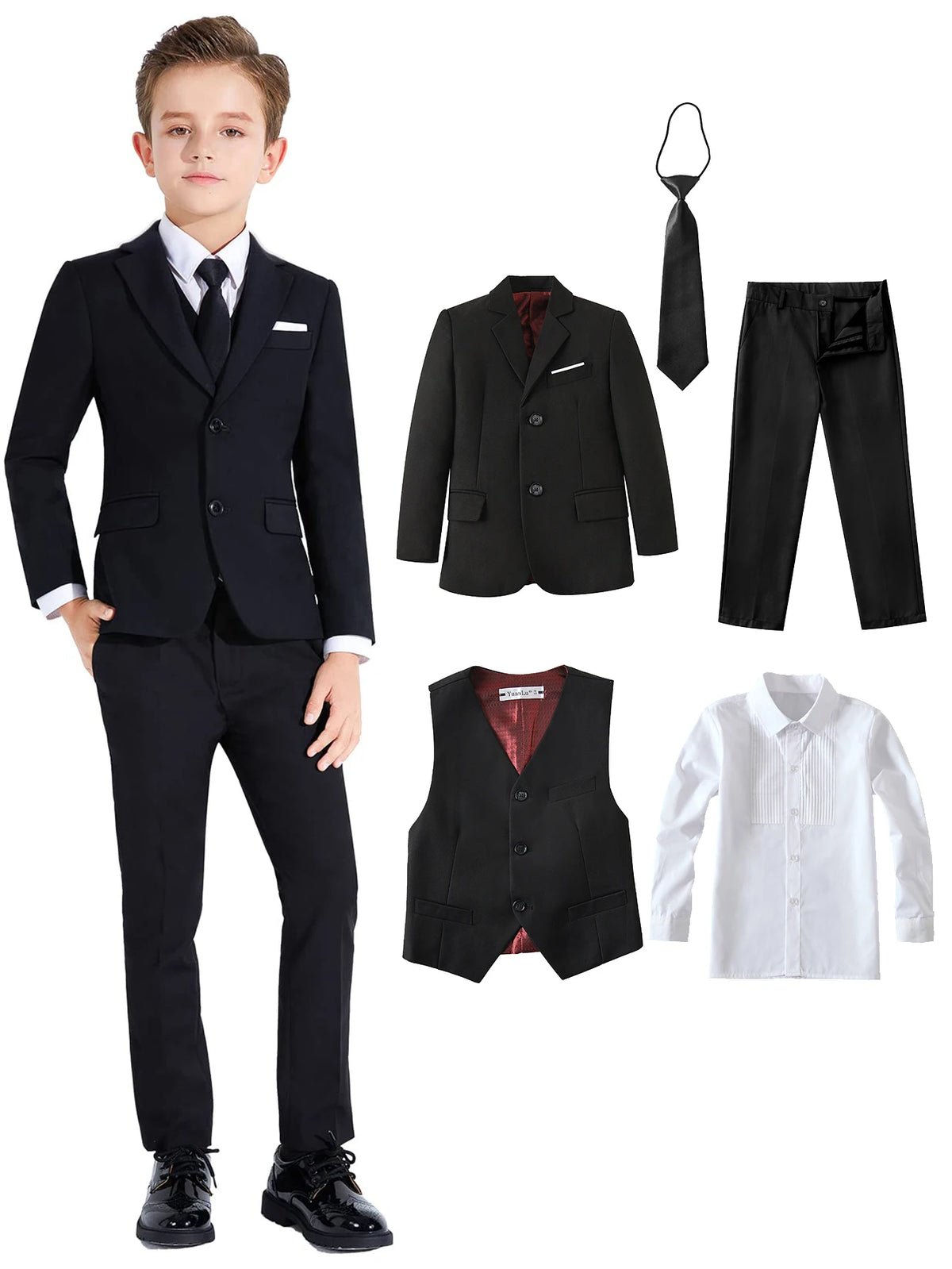 Boys Suits Colorful Formal Suits 5 Piece Slim Fit Dresswear