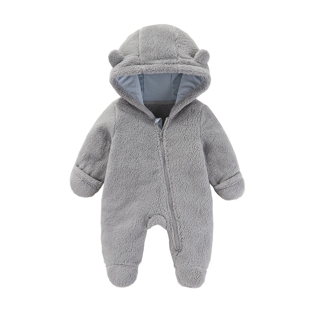 Cosy Flannel Baby Romper | Newborn–19M