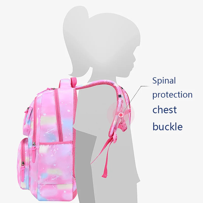 Children Girl Backpack School Bag Pink For Kid Child Teenage