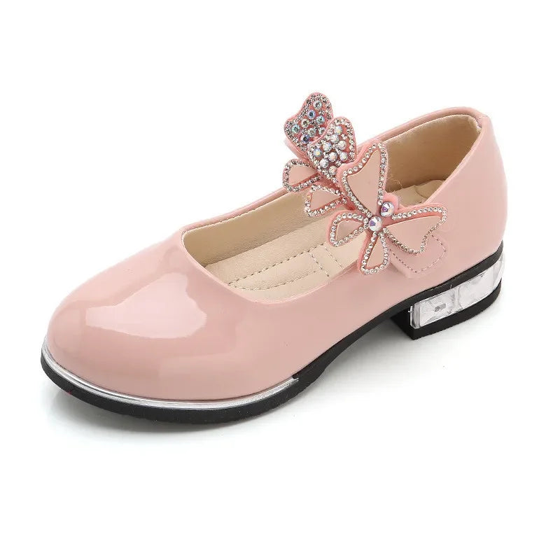 Girls Leather Shoes for Party Wedding Kids Performance Shoes