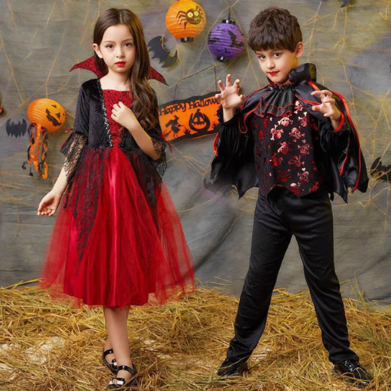 Halloween Girl Cosplay Vampire Dress For Kids Ghost Bride Va