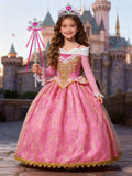 Girl Aurora Princess Dress Children Luxurious Cosplay Costum