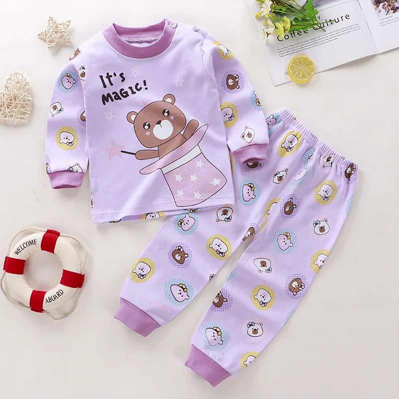 Baby Cotton Home Clothes Children's Class Suit Boys Girls Pa