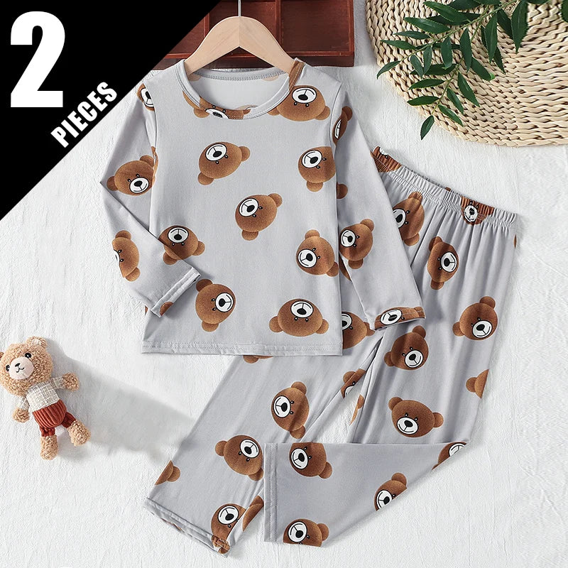 Kids' Printed Pyjama Set | Cute Animal Designs