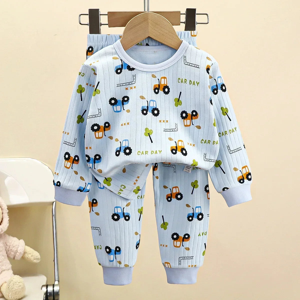 Cute Cartoon Cotton Pyjama Set for Kids