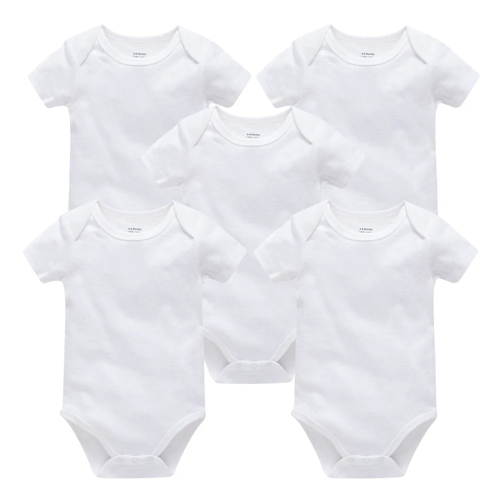 White Cotton Baby Romper – Newborn to 18 Months