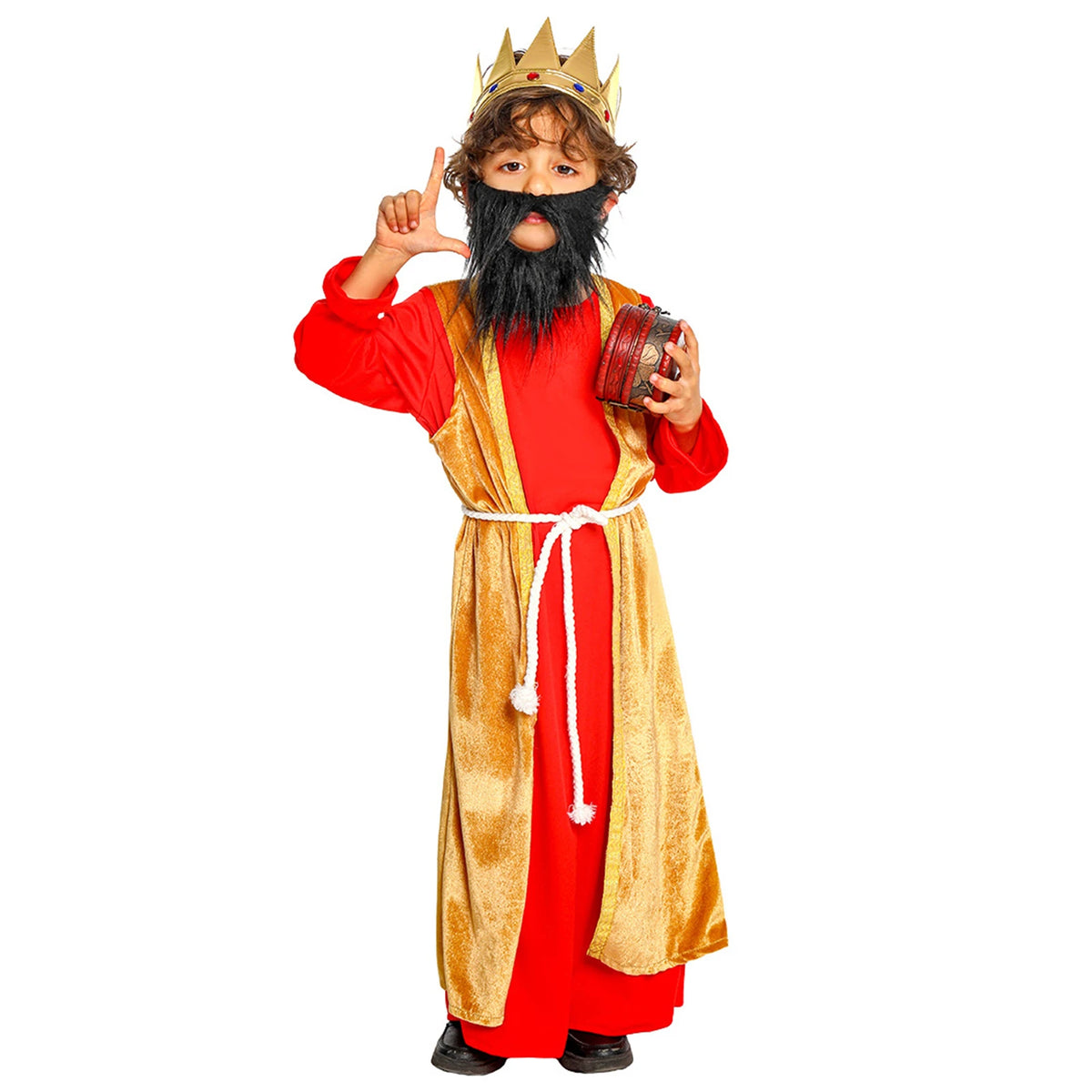 Shepherd King Fancy Dress Robe & Crown Set
