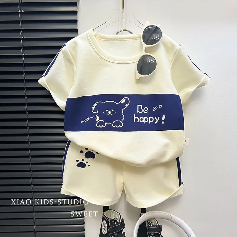 Striped T-Shirt & Shorts Set for Boys