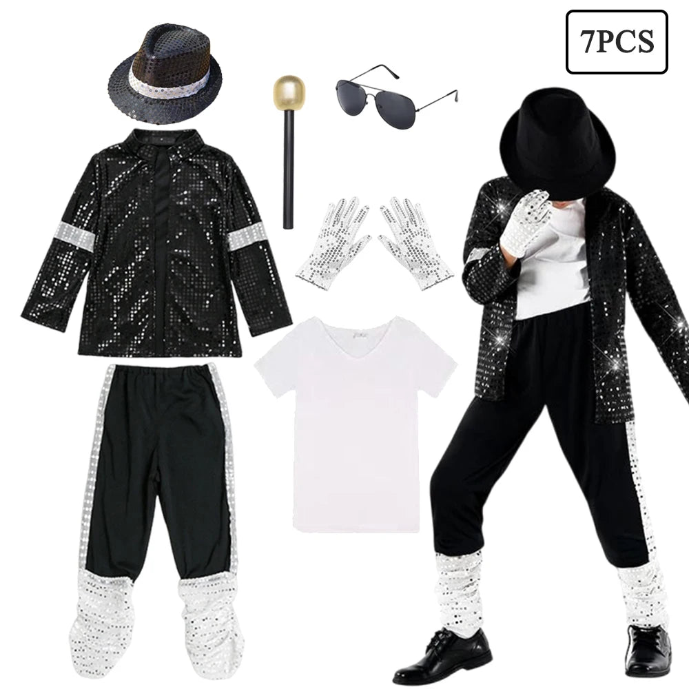Kids Halloween Cosplay Outfit Boys Dance Show Performance Pa