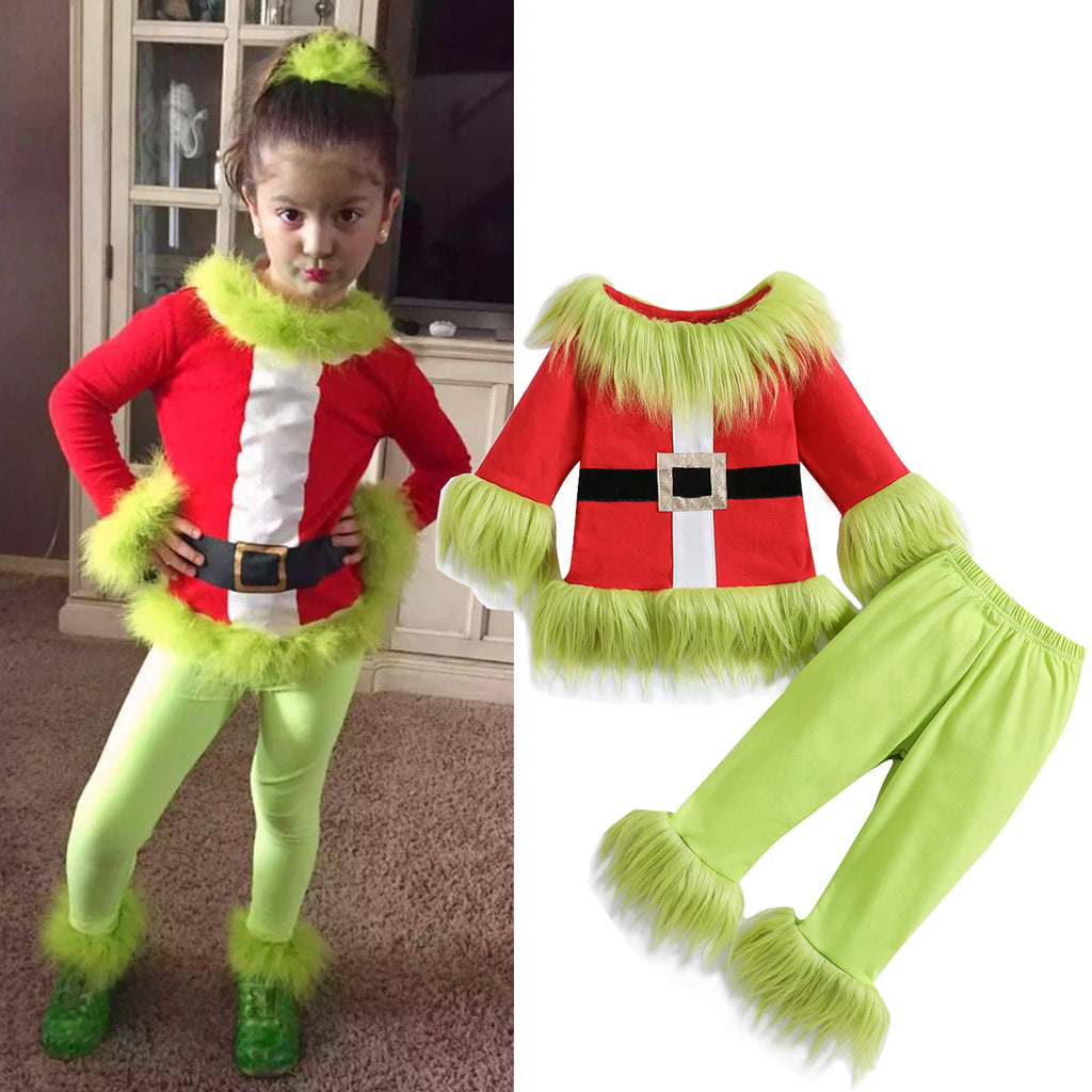 FOCUSNORM 0-7Y Kids Girls Boys Christmas Clothes Set 2pcs Fu