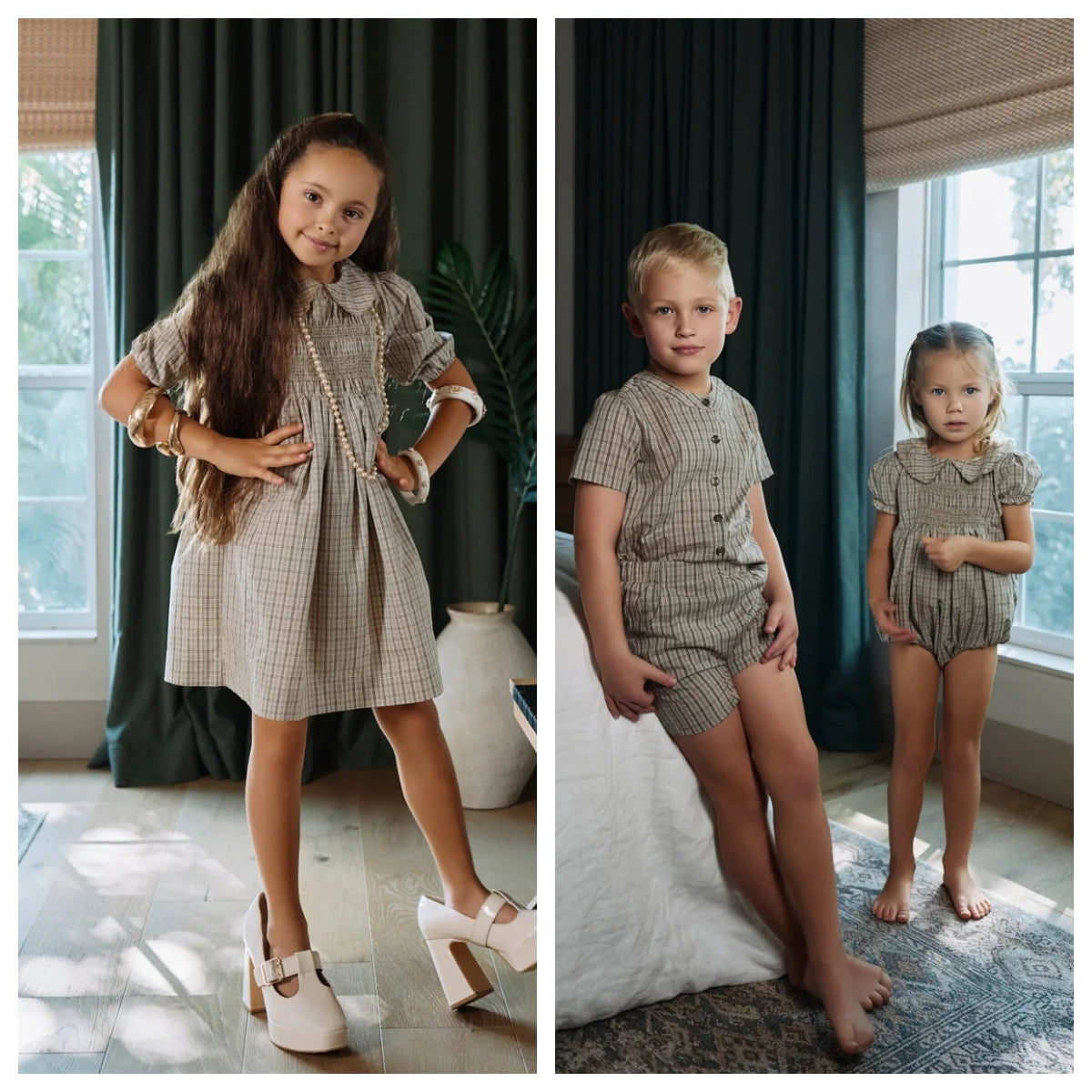 Heritage Checked Smocking Dress | Girls & Boys