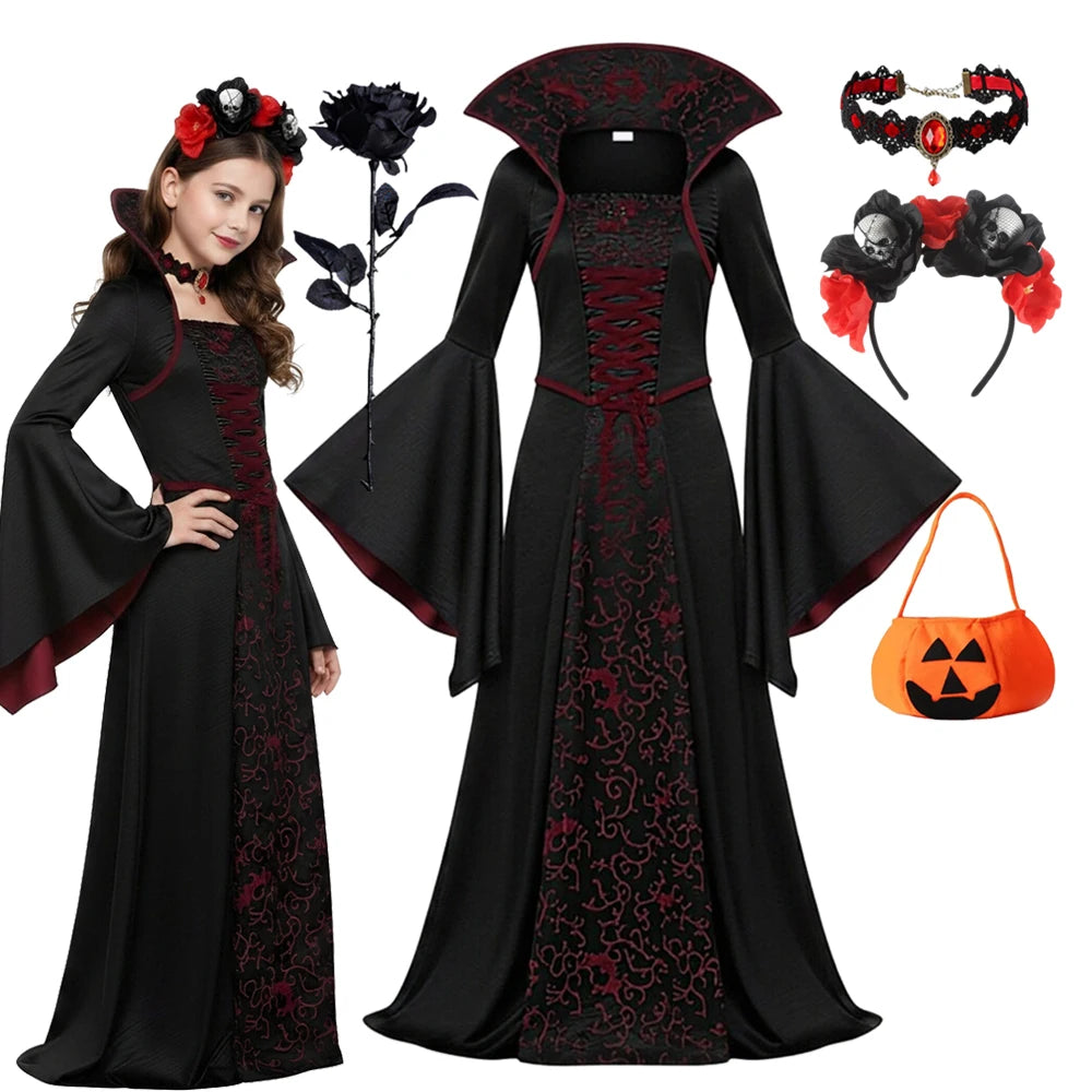 Gothic Ghost Bride Costume for Kids