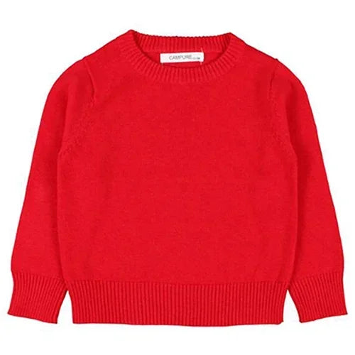 2025 New Autumn Baby Boys Girls Pure Color Sweaters 1-8Yrs K