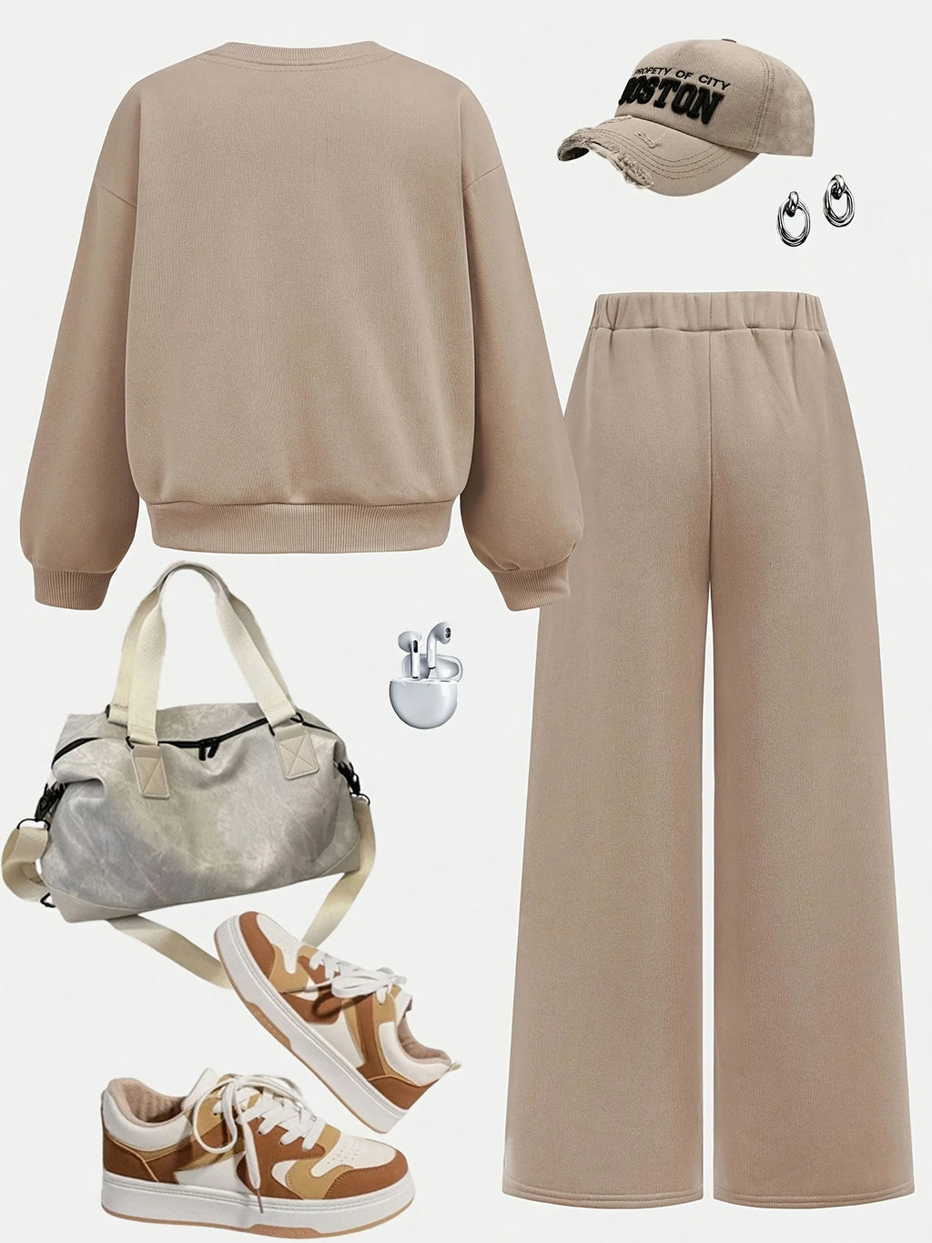 Girls' Casual Letter-Print Outfit: Tween Casual / Back-to-Sc
