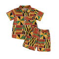 Geometric Print Shirt & Shorts Set, 12M–4T