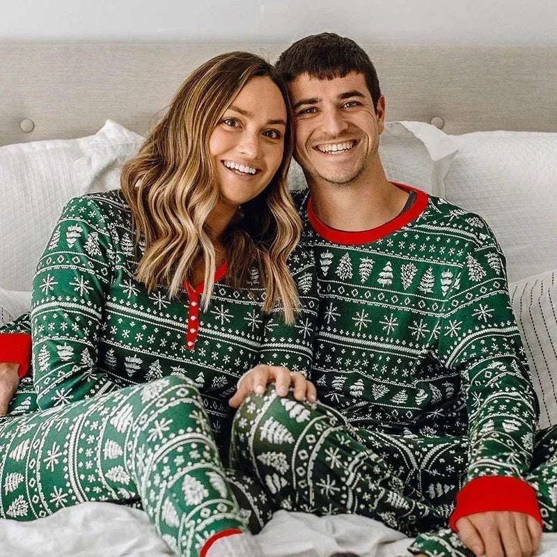 Women Men Boys Girls Christmas Pajamas Set All Over Print 2