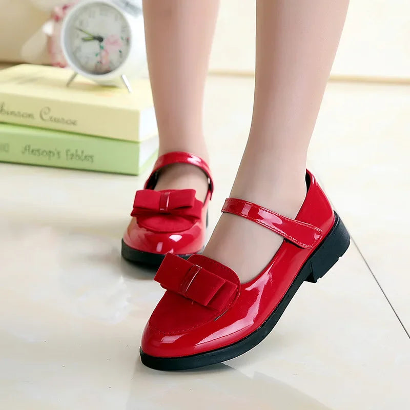 Girls Flats Children Princess Shoes With Bow-knot Sweet Kids