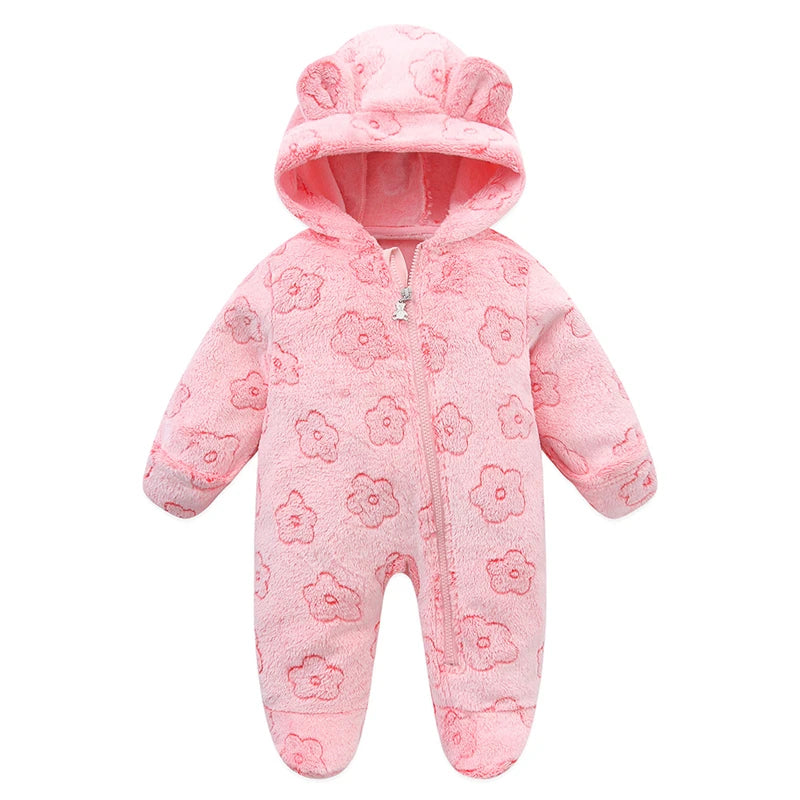 Cosy Flannel Baby Romper | Newborn–19M