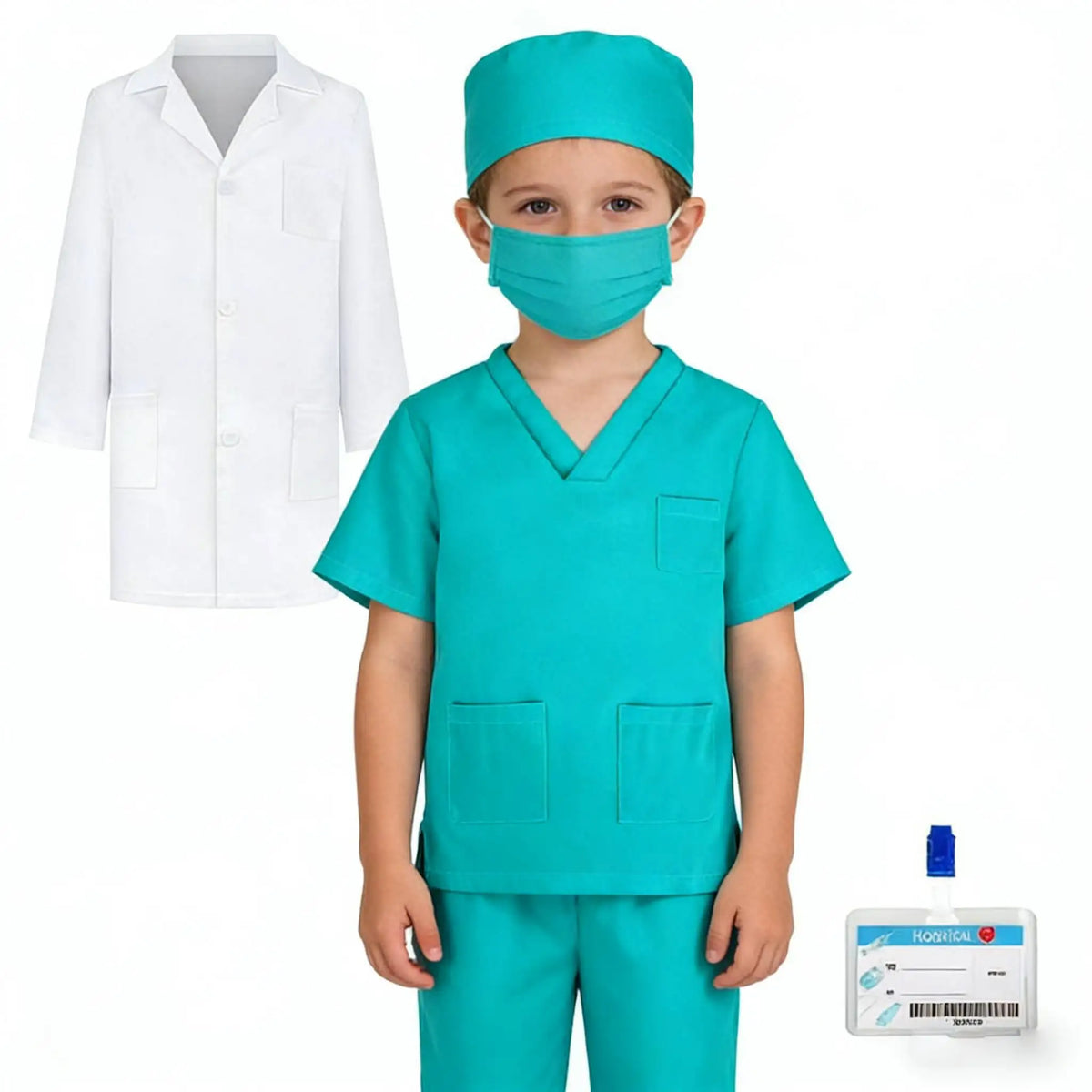 Kids Doctor & Nurse Costume with Accessories Set