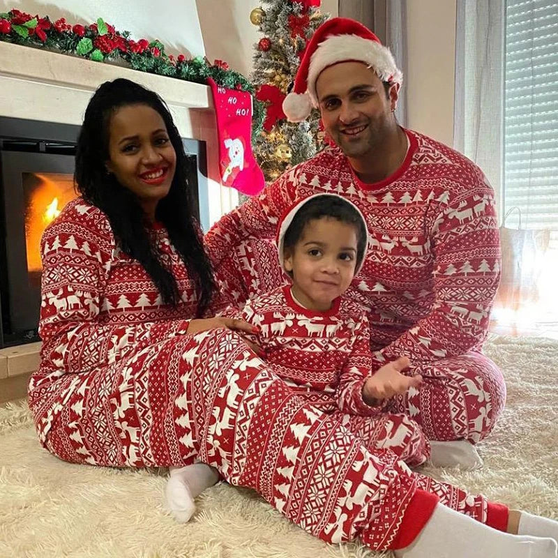 Classic Elk Family Matching Christmas Pyjamas