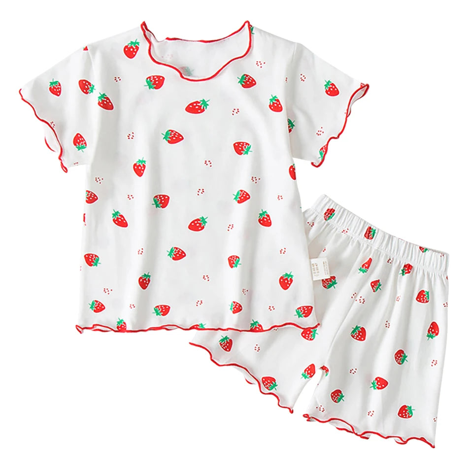 Strawberry Shortie Pyjamas | Girls Summer Sleepwear