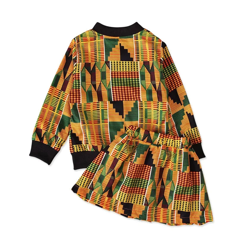 African Ankara Two-Piece Set | Kids Traditional Dress